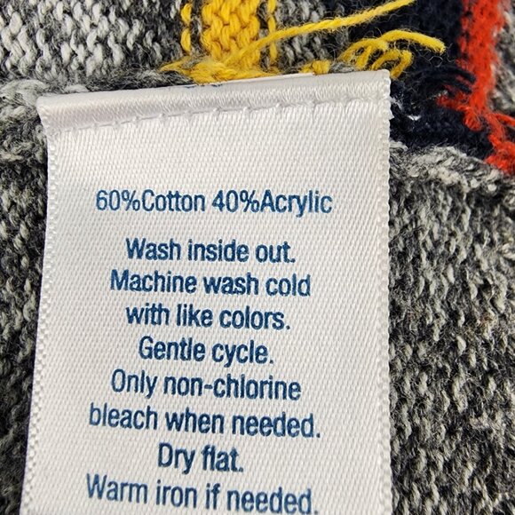 Urban Pipeline Sweater Mens Large Gray/Red Dad Cardigan Shawl Collar - Picture 7 of 8